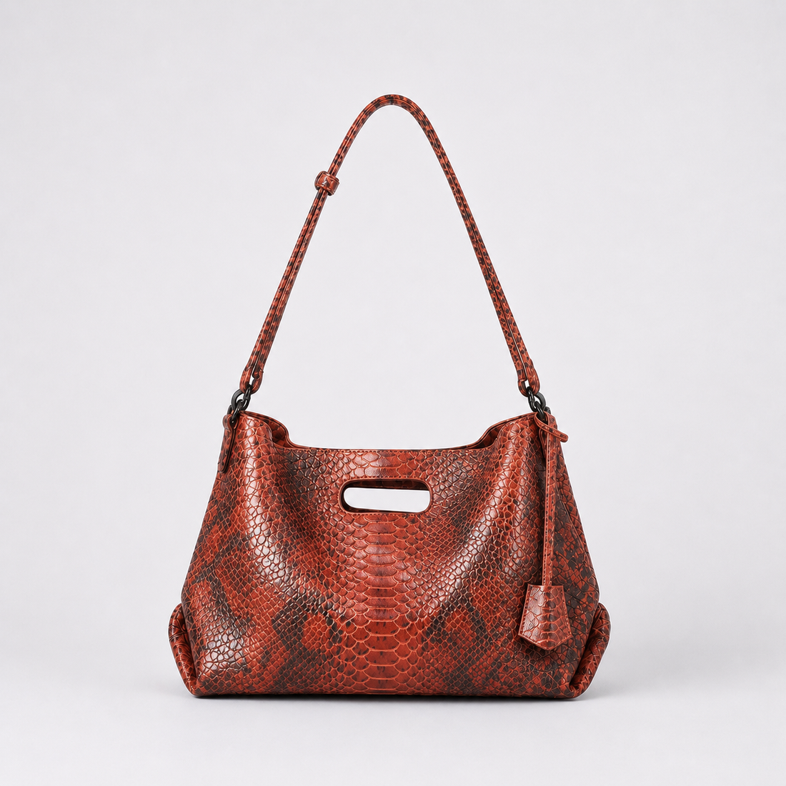 LeatherLikee Tote Bag｜Python Vein™ LeatherLikee textured leather bag