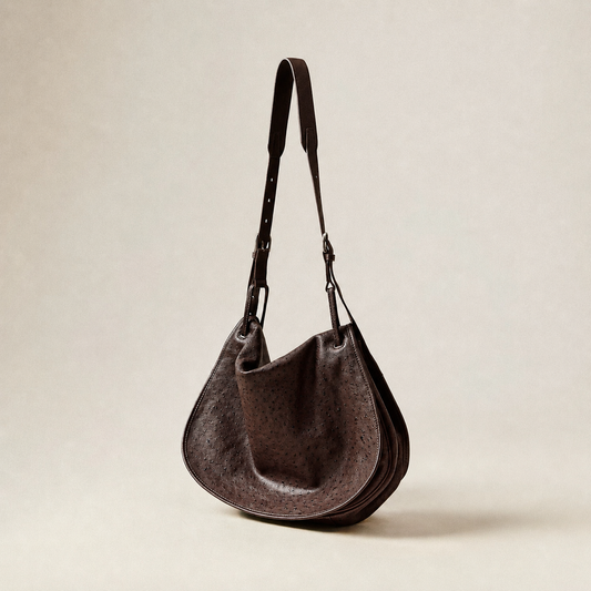 Hobo Bag｜Espresso Croc™ LeatherLikee material-first bag