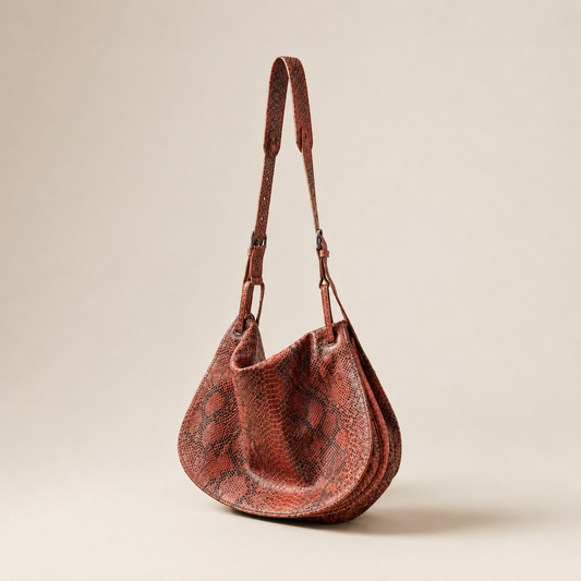 Hobo Bag｜Russet Croc™ LeatherLikee material-first bag