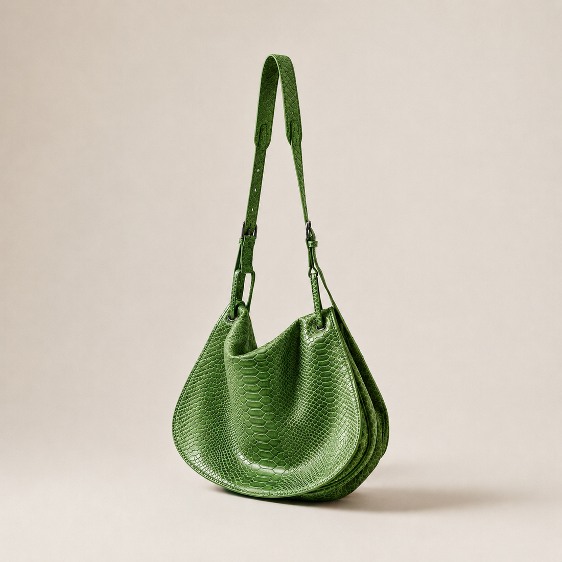 Hobo Bag｜Verdant Python™ LeatherLikee material-first bag