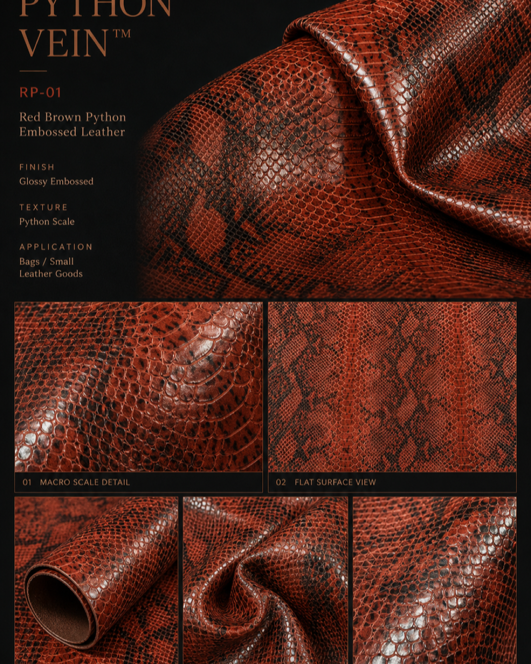 LeatherLikee Tote Bag｜Python Vein™