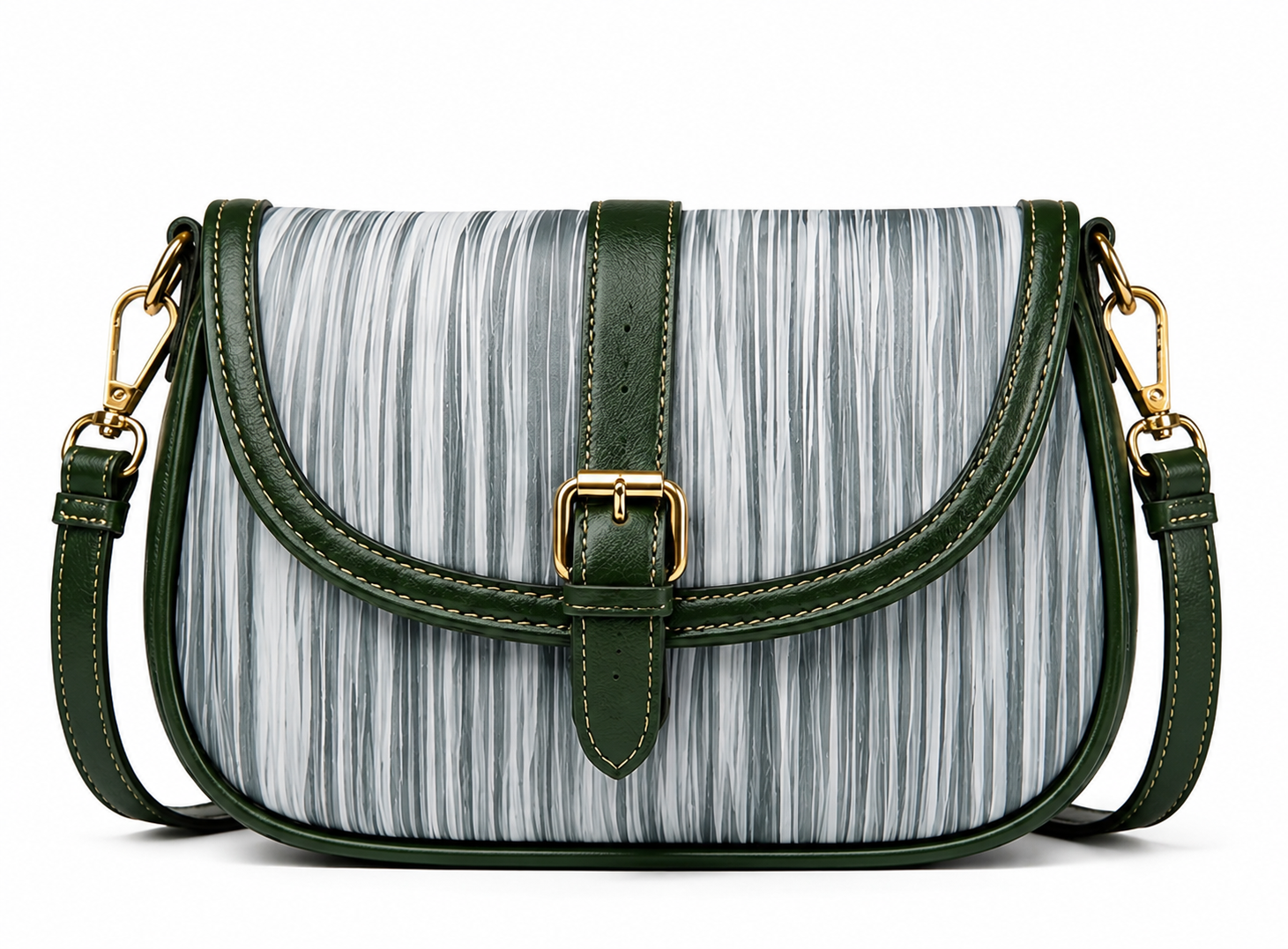 Frost Vein™ Textured Leather Shoulder Bag