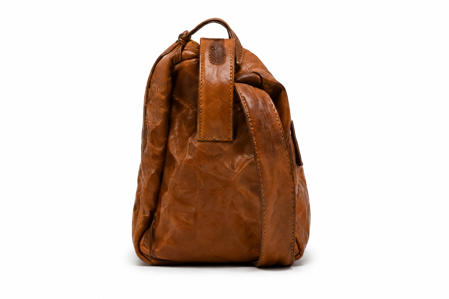 Wrinkle Veil™ Textured Leather Shoulder Bag
