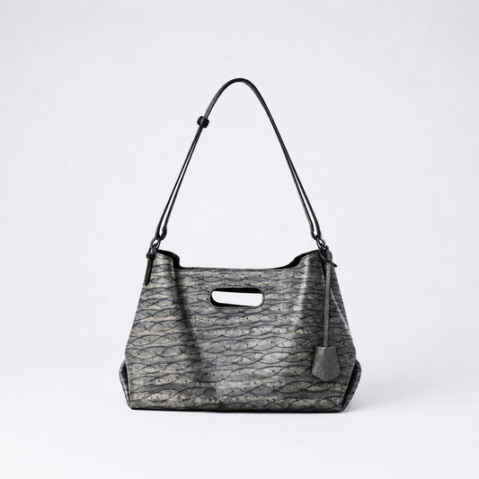 Rift Vein™ Soft Carry Textured Leather Tote Bag with textured leather surface