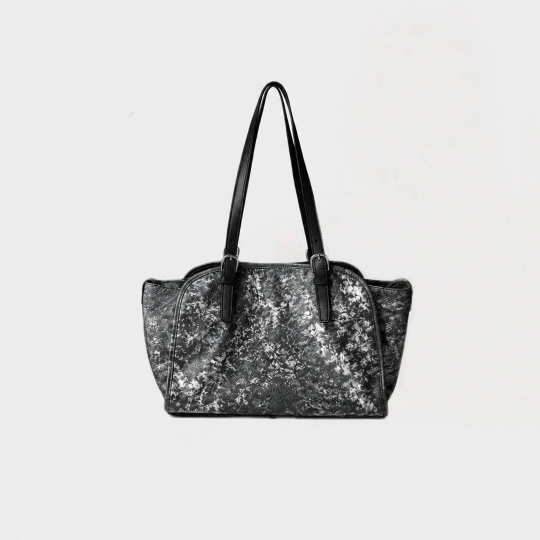 LeatherLikee Snowflake Bowling Bag with textured leather surface