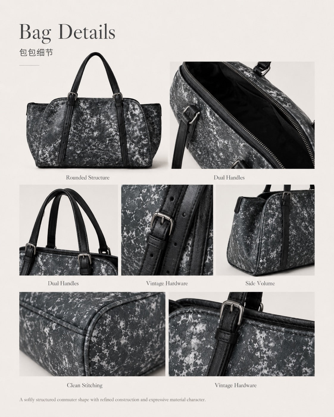 LeatherLikee Snowflake Bowling Bag