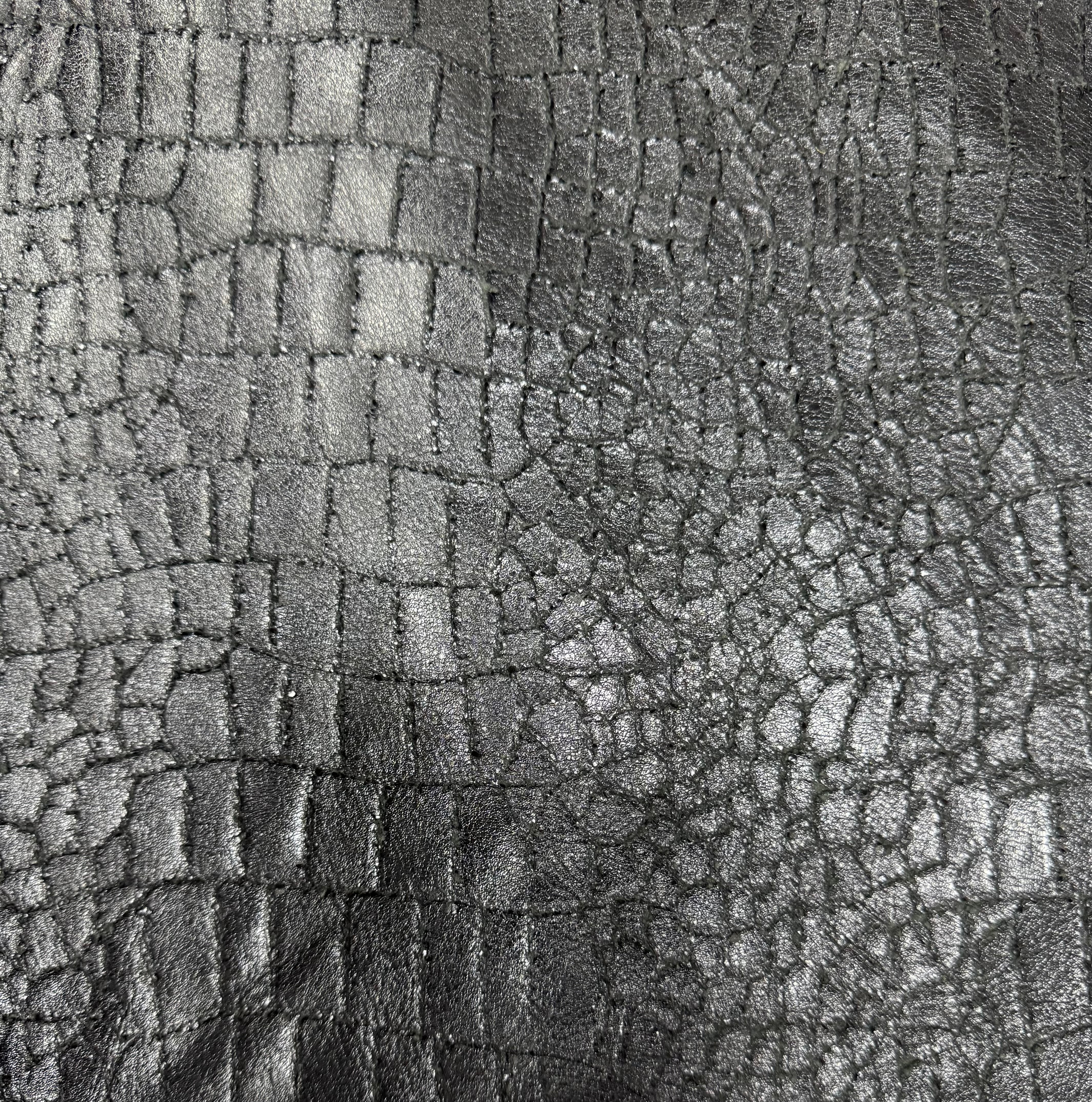 OS-01 Obsidian Scale Material Card leather texture image